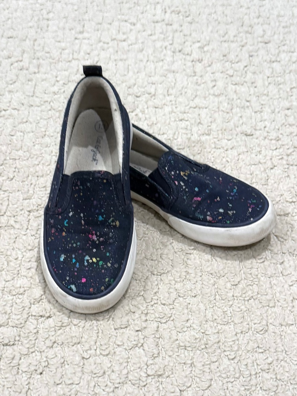 Kids Cat & Jack Paint Splatter Slip Ons Size 13